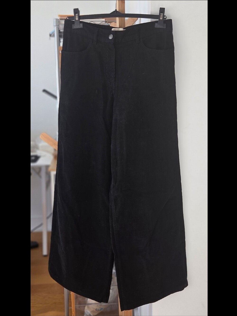 The Row Chan Black Corduroy Wide Leg Pants - Picture 2 of 10